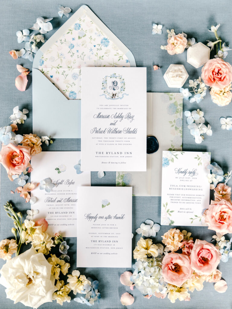 summer wedding invitational suite by Emily Wren Photography