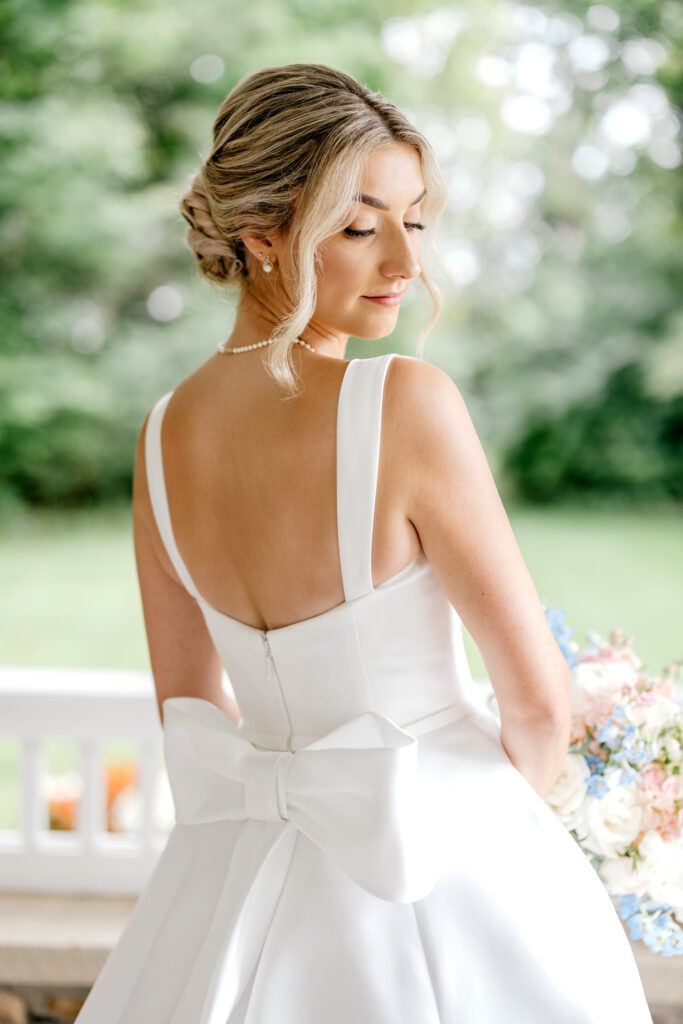 elegant bridal portrait by New Jersey wedding photographer Emily Wren Photography