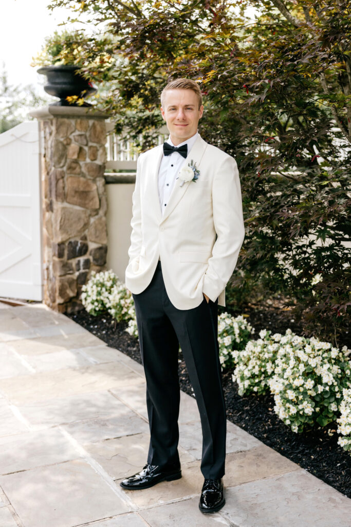 portrait of New Jersey groom by Emily Wren Photography