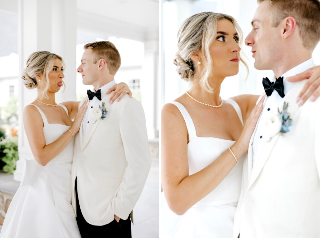 goofy bride & groom portraits by Emily Wren Photography