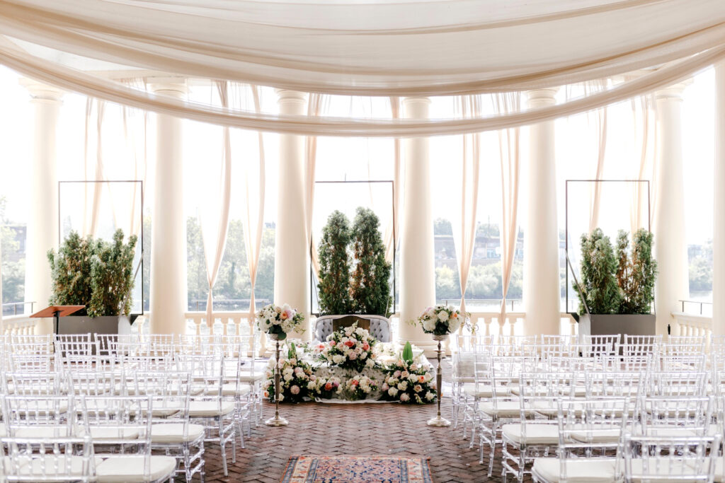 Multicultural wedding ceremony at Cescaphe's Water Works by Emily Wren Photography