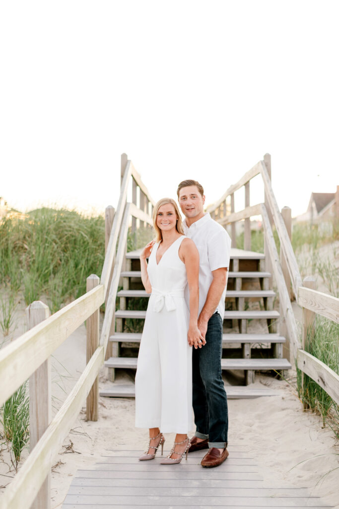 New Jersey shore engagement portrait session in Spring Lake by Emily Wren Photography