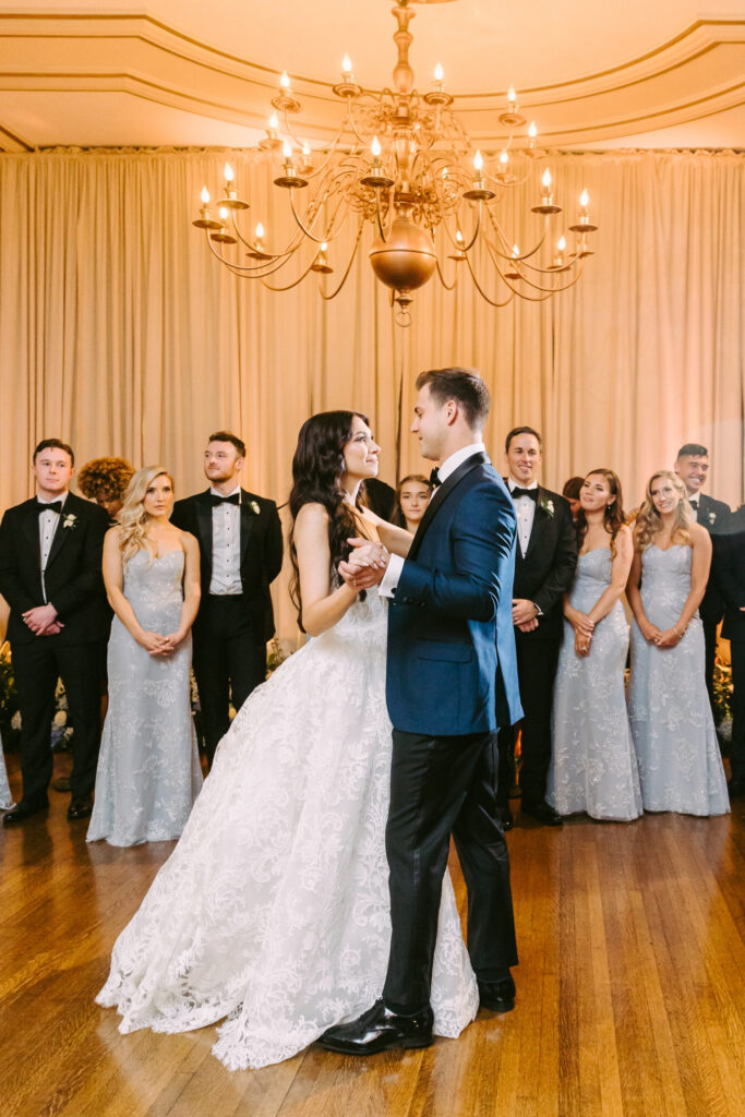 bride & grooms first dance at their Center City Philadelphia wedding reception