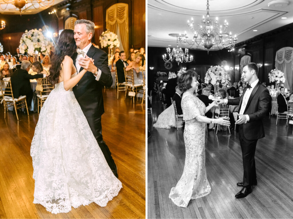 parent dances during Philadelphia wedding reception at the Union League by Emily Wren Photography