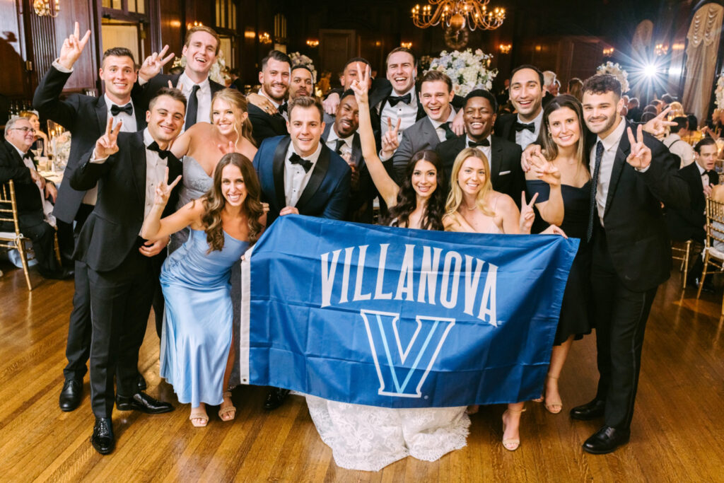 Villanova class alum photo at Philadelphia Center City wedding reception