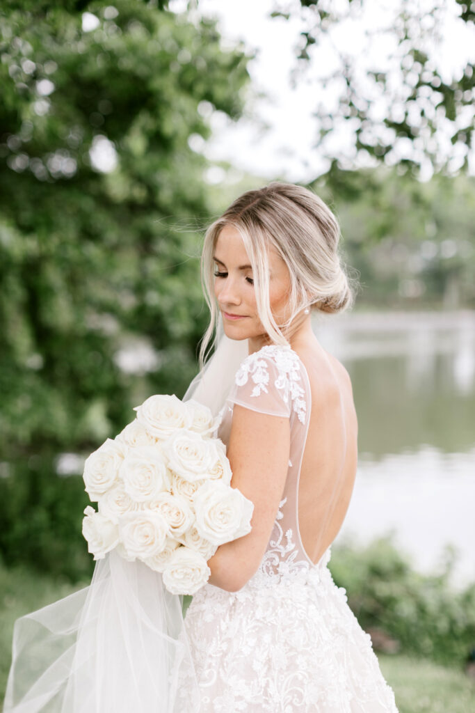 bridal portrait in New Jersey park by Emily Wren Photography