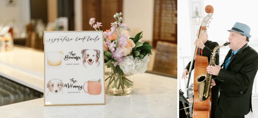 signature wedding reception cocktails inspired by pet dogs by Emily Wren Photography