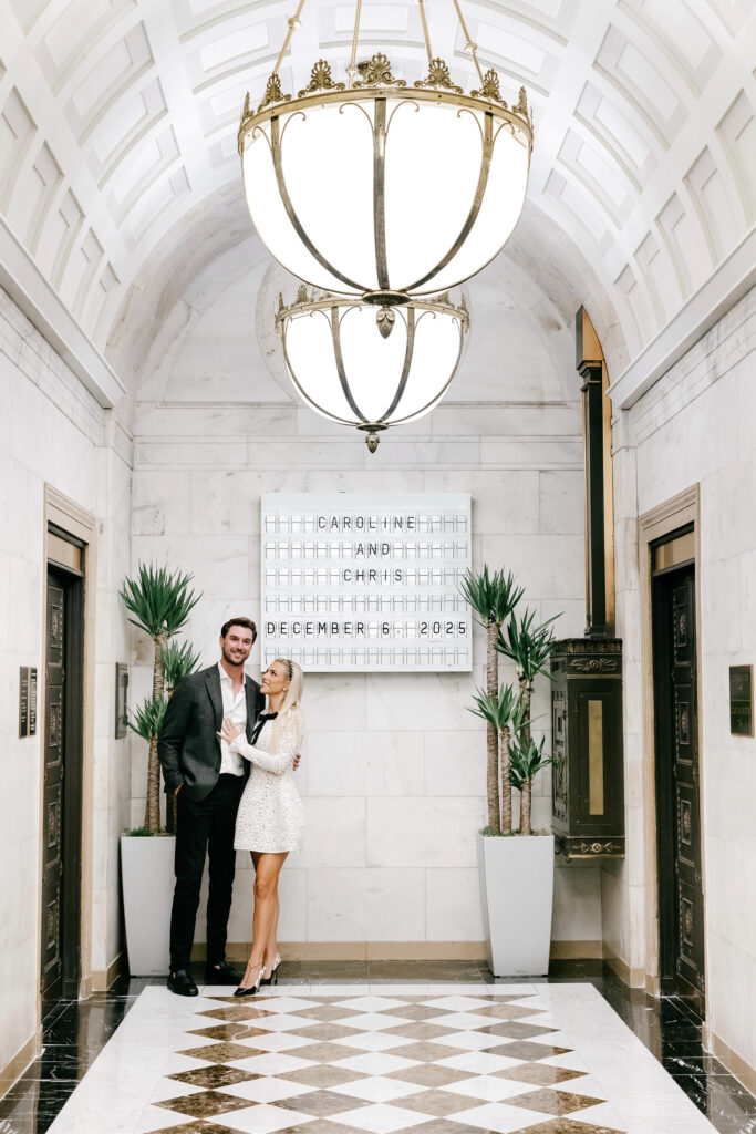 Engagement photoshoot at the Ritz-Carlton in Philadelphia by Emily Wren Photography