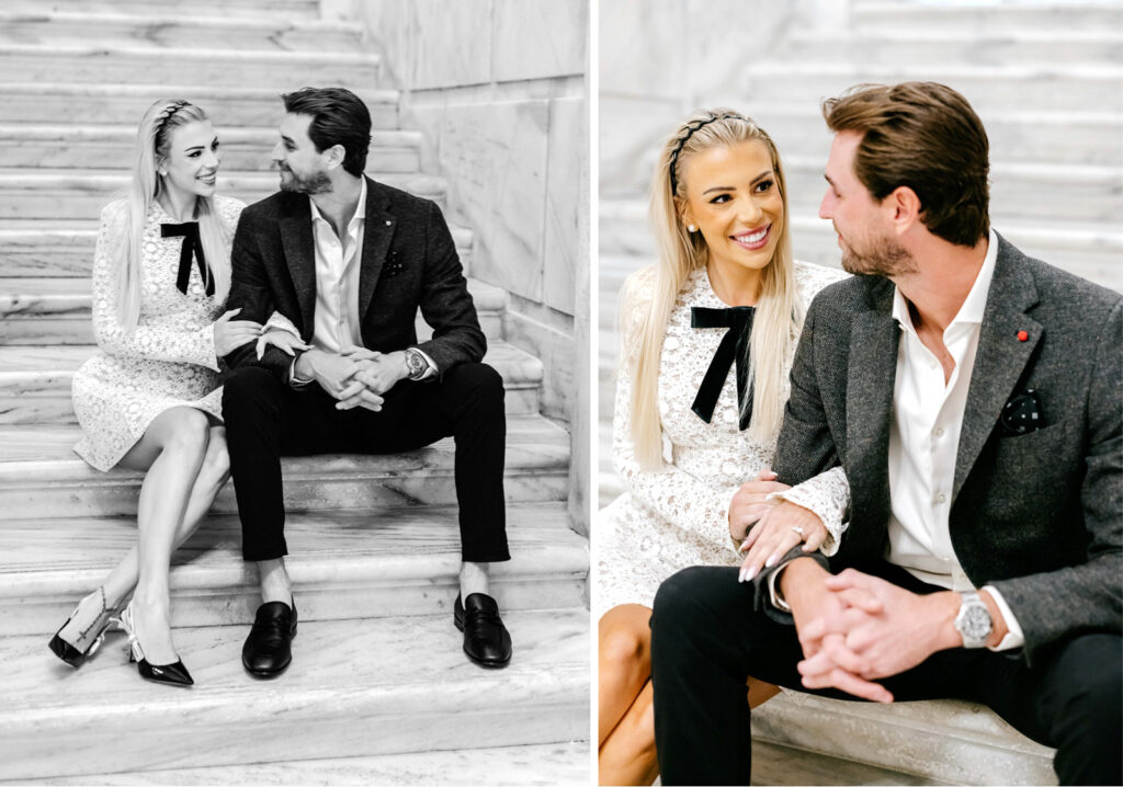 luxurious Philadelphia engagement photo session at The Ritz Hotel