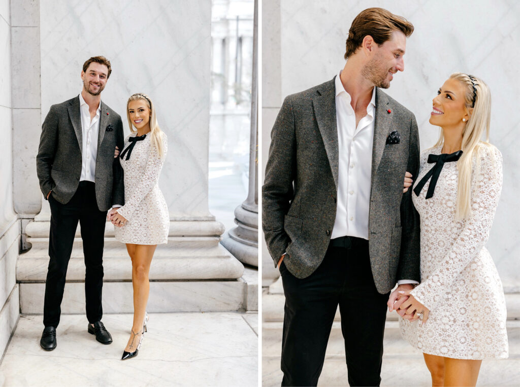 luxurious engagement photos in Center City Philadelphia by Emily Wren Photography