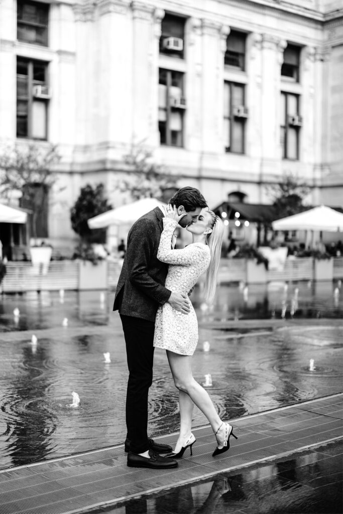 romantic Philadelphia engagement photos at City Hall by Emily Wren Photography