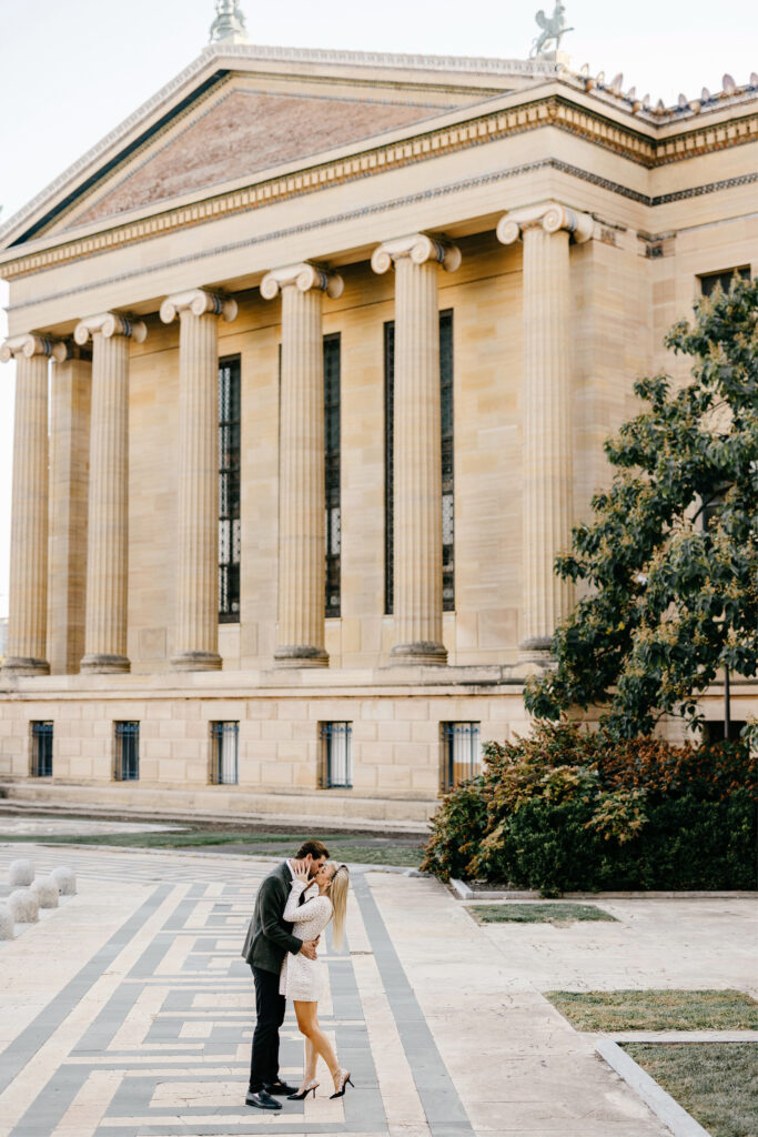 engagement photos at Philadelphia Museum of Art by Emily Wren Photography