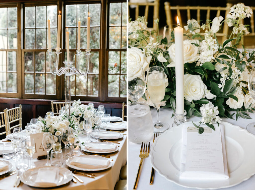 all white wedding reception inspiration by Emily Wren Photography