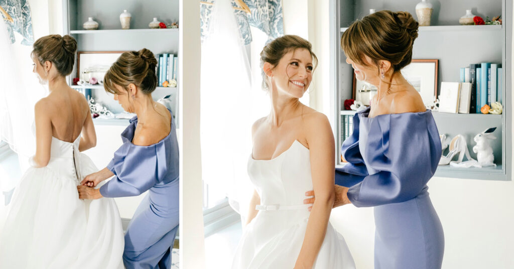 bride getting ready for her Pennsylvania wedding day