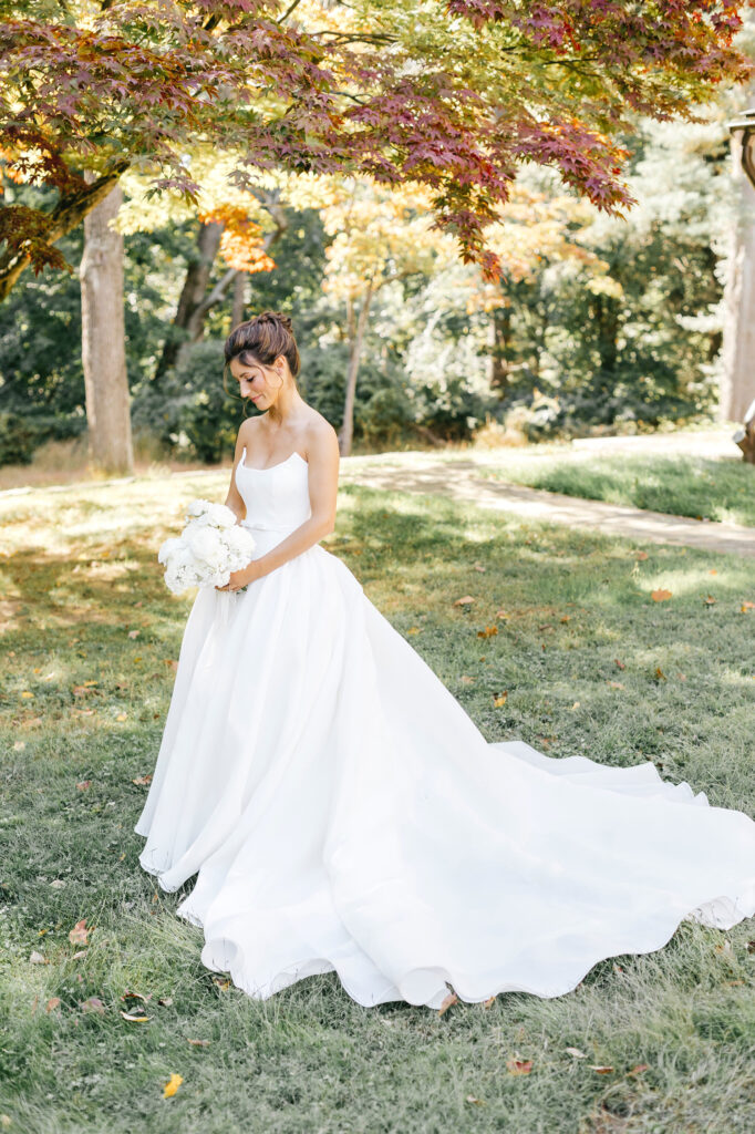 portrait of Pennsylvania bride at Grace Winery in Glen Mills