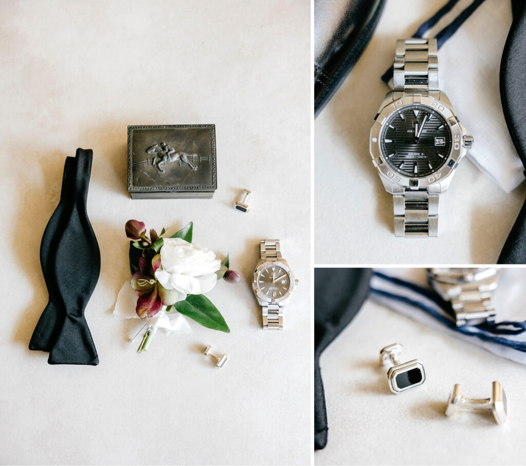 grooms watch and cufflinks by Pennsylvania wedding photographer Emily Wren Photography