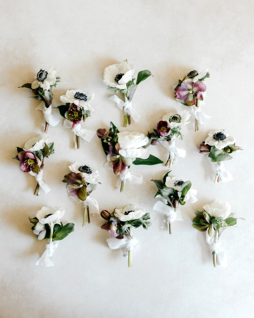 groomsmen boutonnieres by Emily Wren Photography