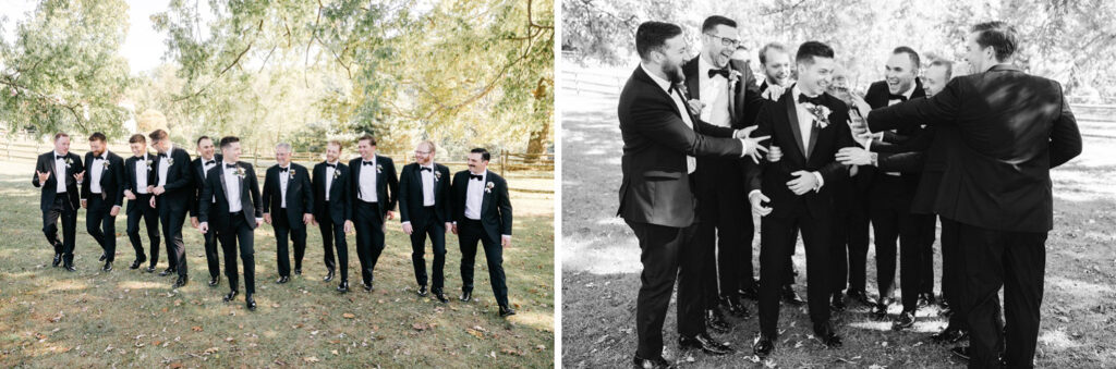 groom with his groomsmen at Grace Winery by Emily Wren Photography