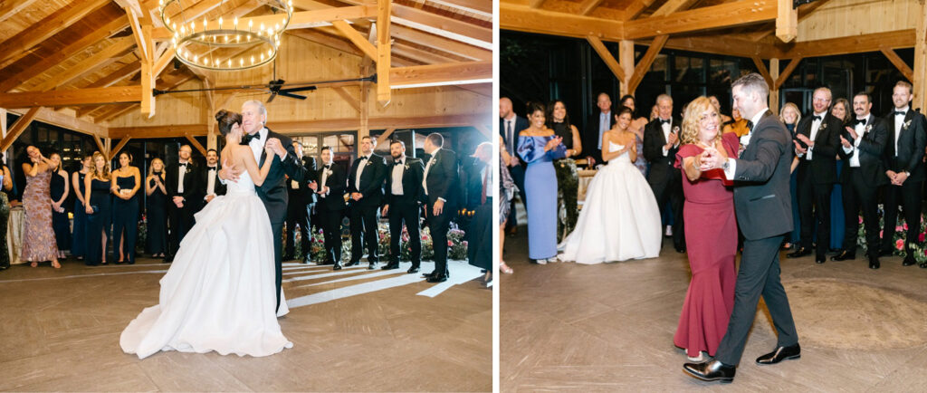 parent dances during Pennsylvania winery wedding reception