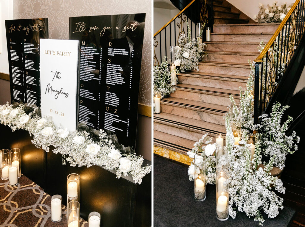 Taylor swift inspired "Lover" wedding reception seating chart by Philadelphia wedding reception Emily Wren Photography