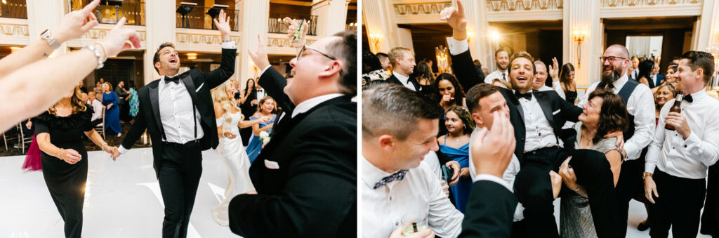 Philadelphia groom having fun at his Center City wedding reception