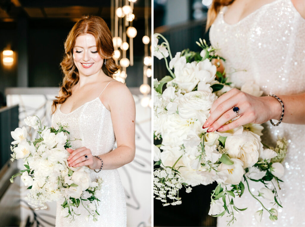 all white bridal bouquet from Cottage Floral Design in Pennsylvania