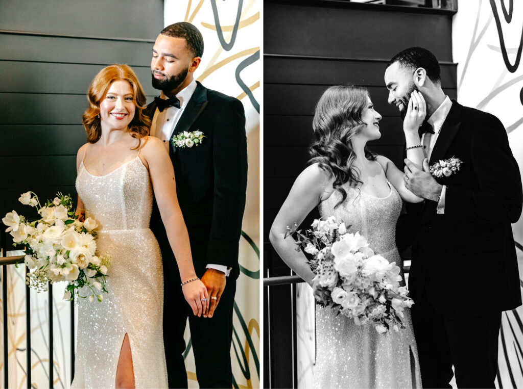 bride and groom portrait at The Ivy by Finley catering by Philadelphia wedding photographer Emily Wren Photography