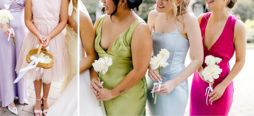 simplistic bridesmaid bouquets by Pennsylvania wedding photographer Emily Wren Photography