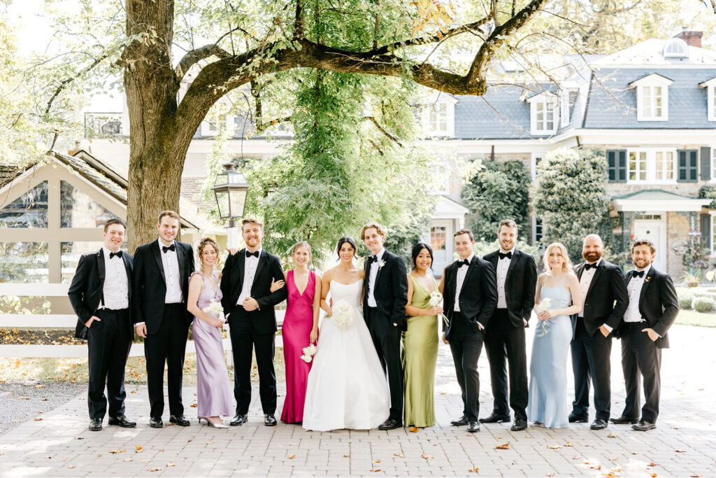 full wedding party at The Inn at Barley Sheaf