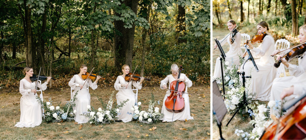 Miss Musique performing as bride walks down the aisle