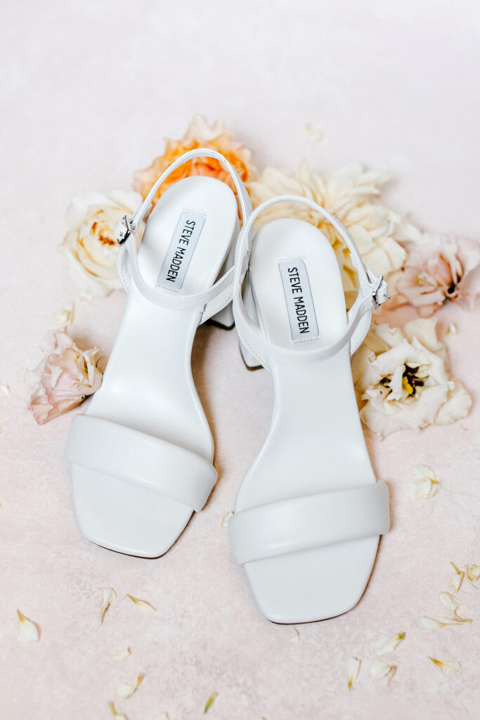 Steve Madden wedding day bridal heels by Emily Wren Photography