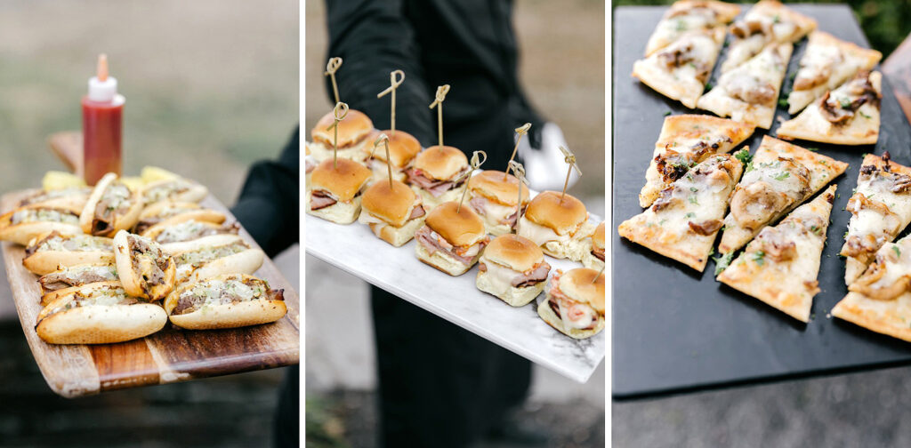 cocktail hour food by Philadelphia wedding photographer Emily Wren Photography