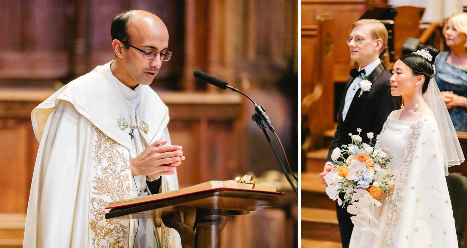 Princeton University Chapel wedding ceremony by Emily Wren Photography