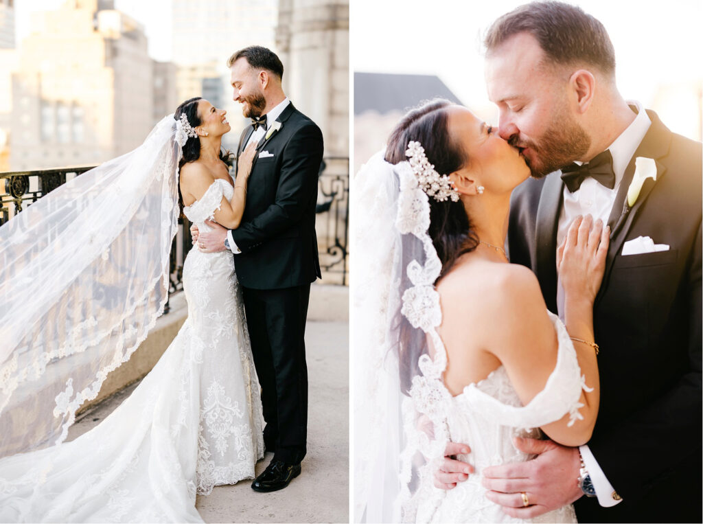 golden hour wedding portraits in Philadelphia