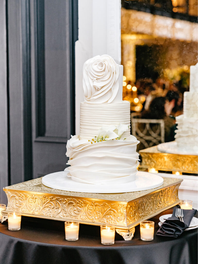 3 tier wedding cake by Emily Wren Photography