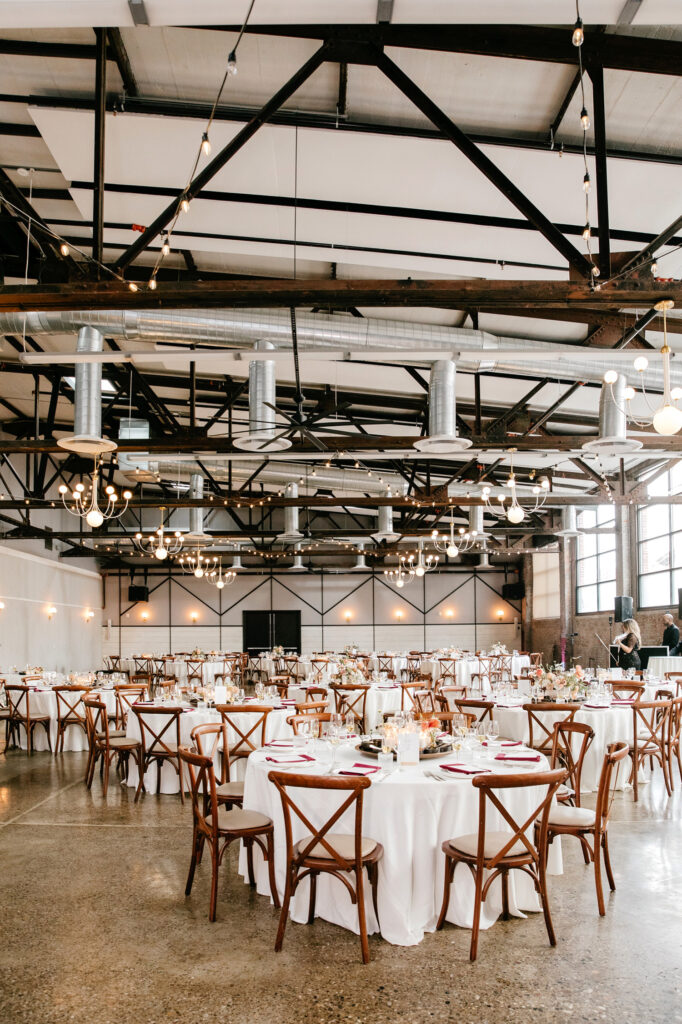 modern industrial chic wedding reception details by Philadelphia wedding photographer Emily Wren Photography