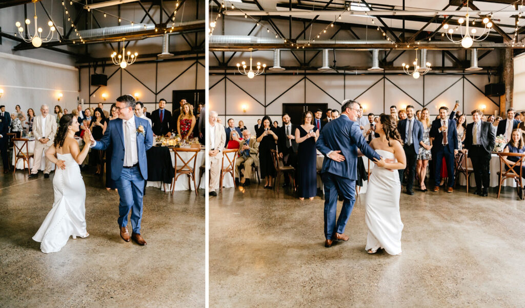 choreographed first dance at Philadelphia wedding reception