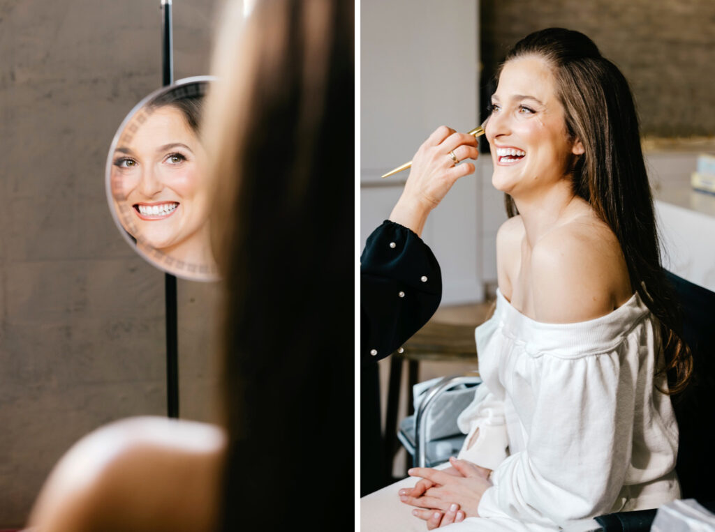 Philadelphia bride getting ready for her Winter wedding day by Emily Wren Photography