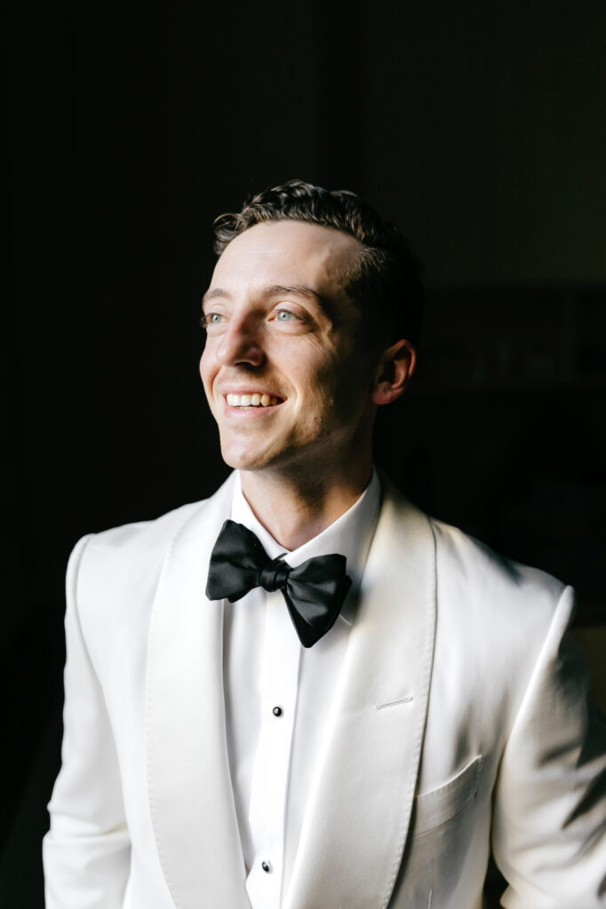 groom wedding day portrait by Philadelphia wedding photographer Emily Wren Photography