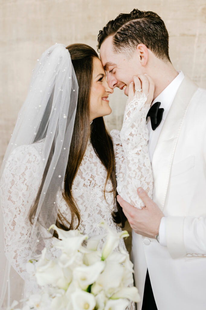 bride and groom portrait at The Switch House by Cescaphe