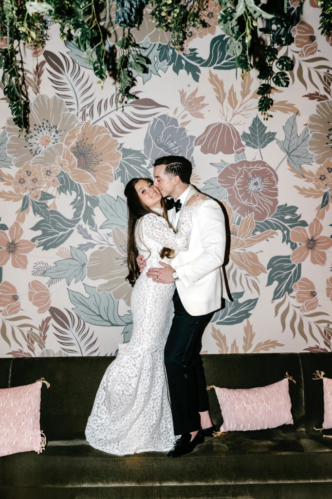 bride and groom vintage-inspired portrait session by Emily Wren Photography