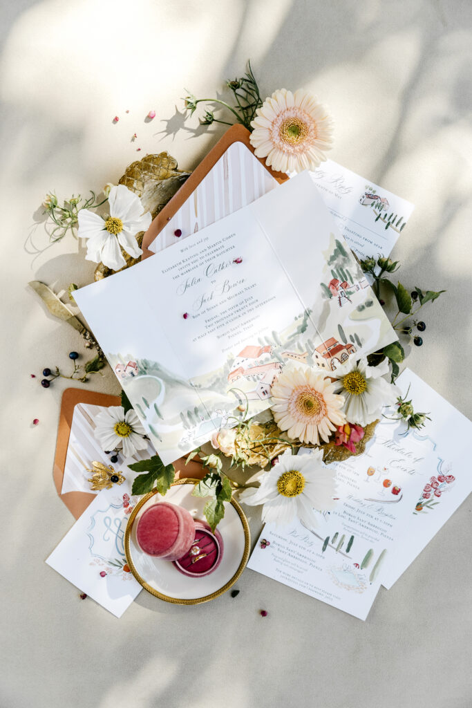 summer wedding invitational suite by Emily Wren Photography