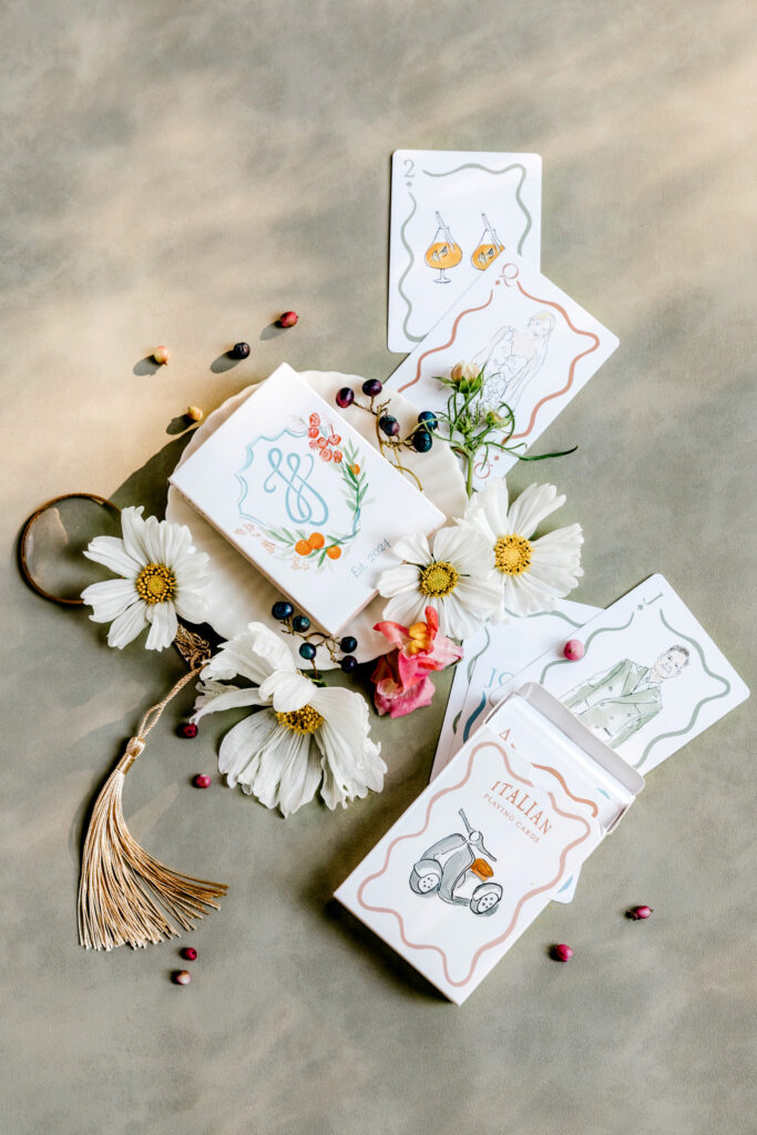 custom playing cards for wedding guests favors