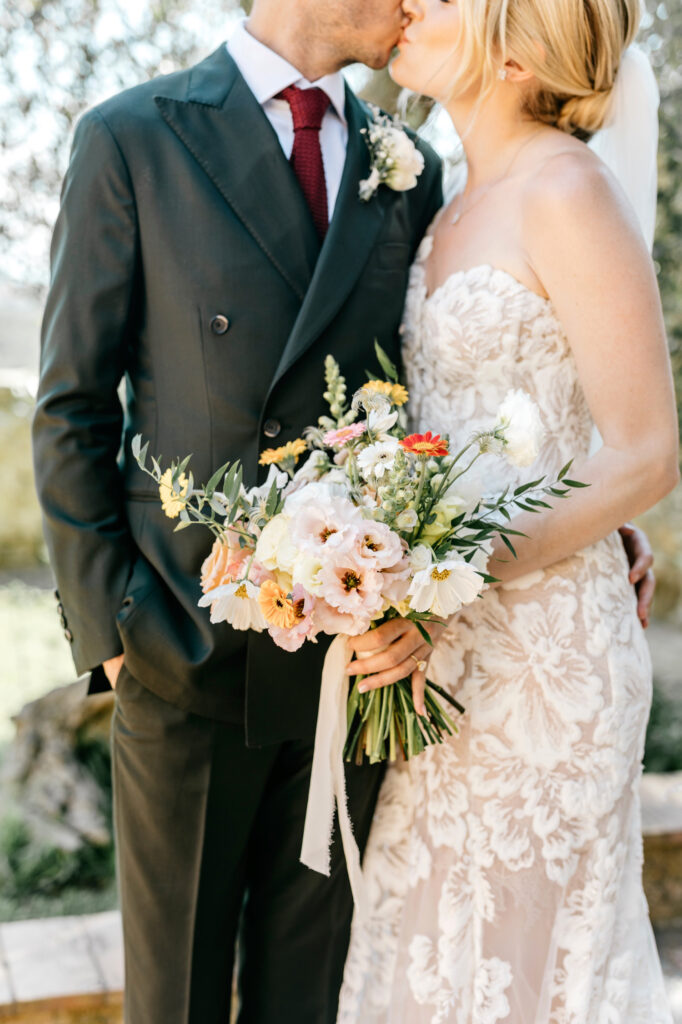 colorful summer bridal bouquet