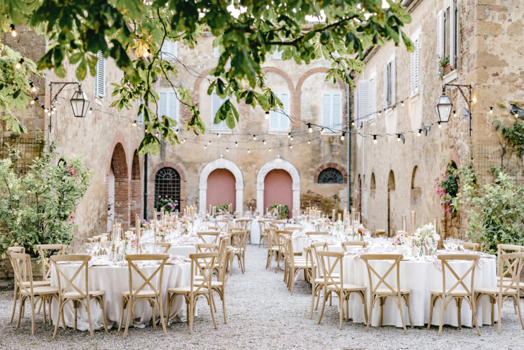 Borgo Sant'Ambrogio italian wedding reception details by Emily Wren Photography