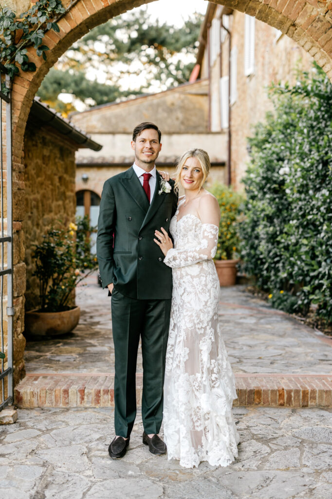 bride & groom Italian wedding day portrait session by Emily Wren Photography