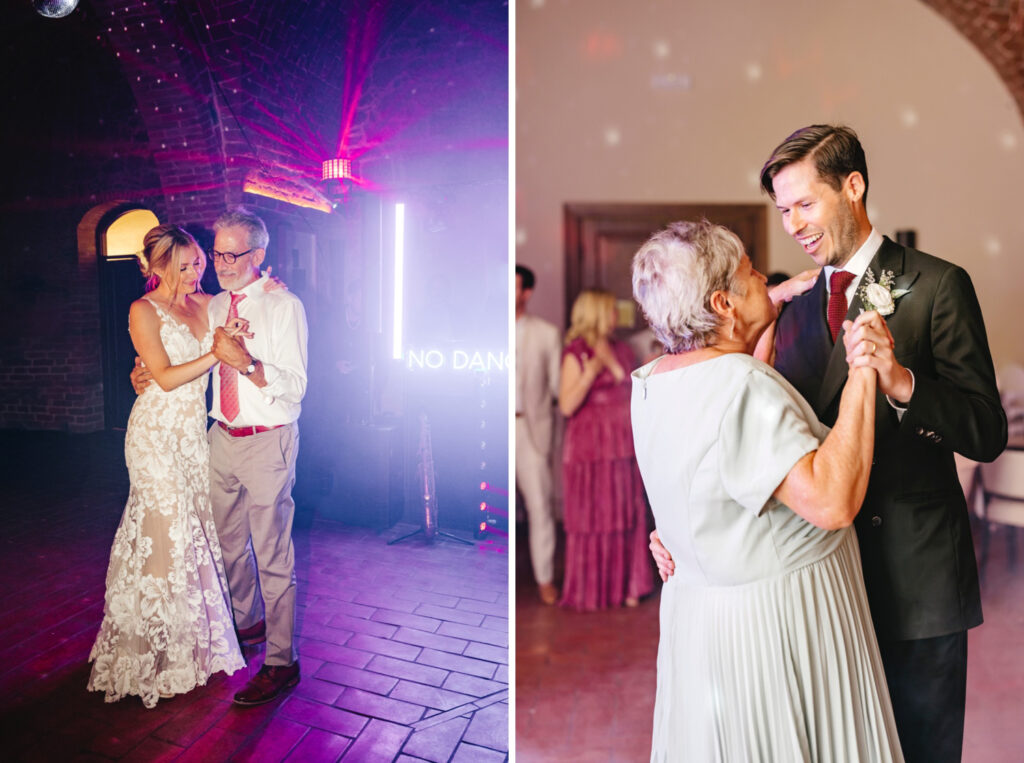 parent dances at Italian wedding reception