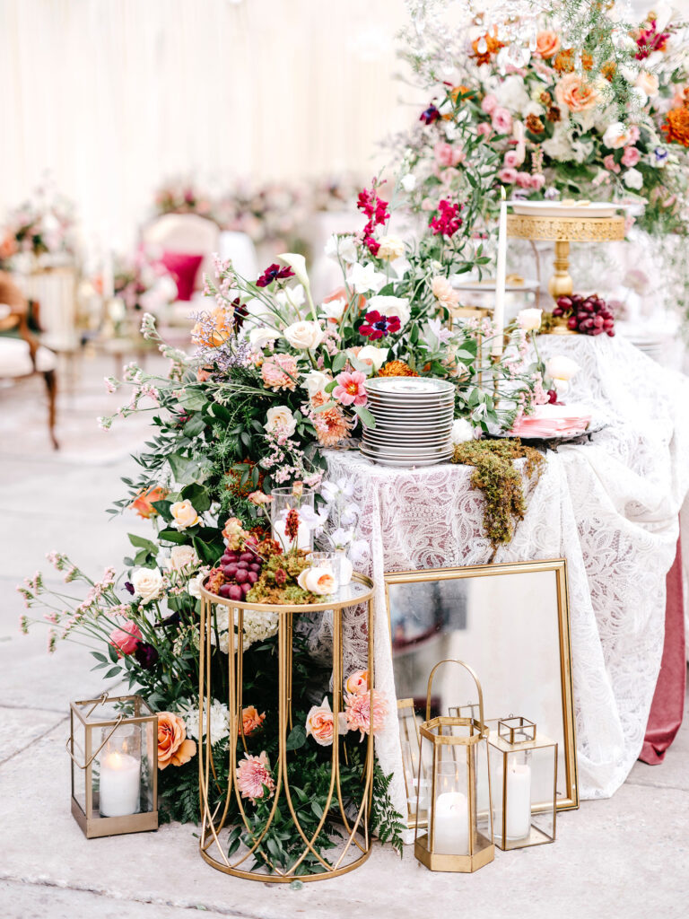 spring victorian era inspired wedding decor at Philadelphia's Horticultural Center by Emily Wren Photography