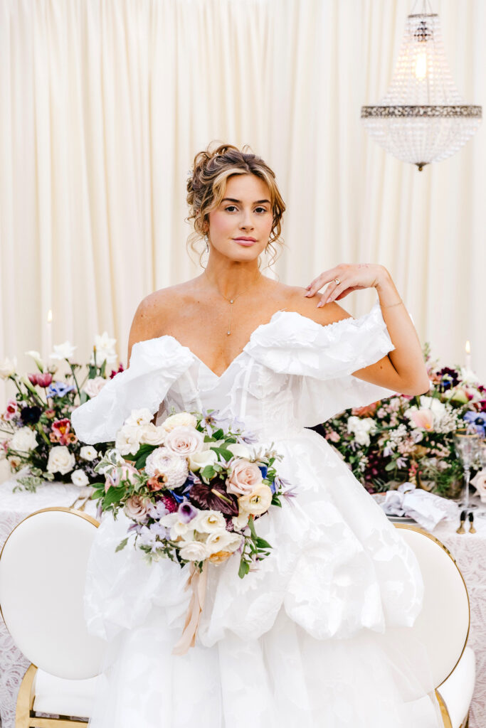 spring bride at her victorian era wedding in Philadelphia