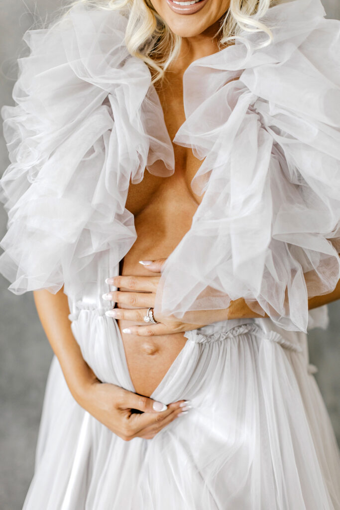 intimate studio maternity photos in Philadelphia by Emily Wren Photography
